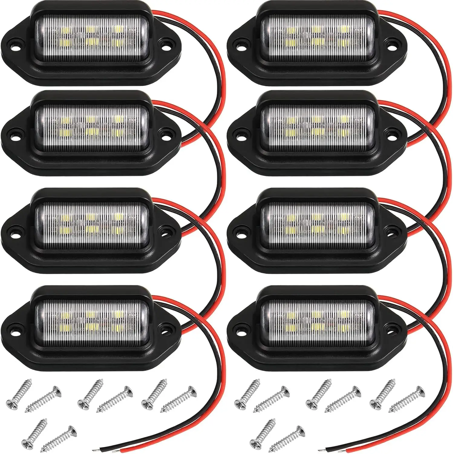 8PCS License Plate Lights Assembly