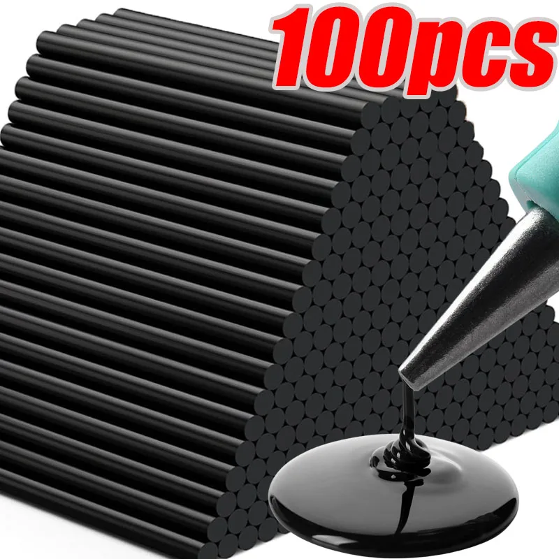 100pcs Black Hot Melt Glue Stick Car Body Dent Paintless Removal Repair Strip
