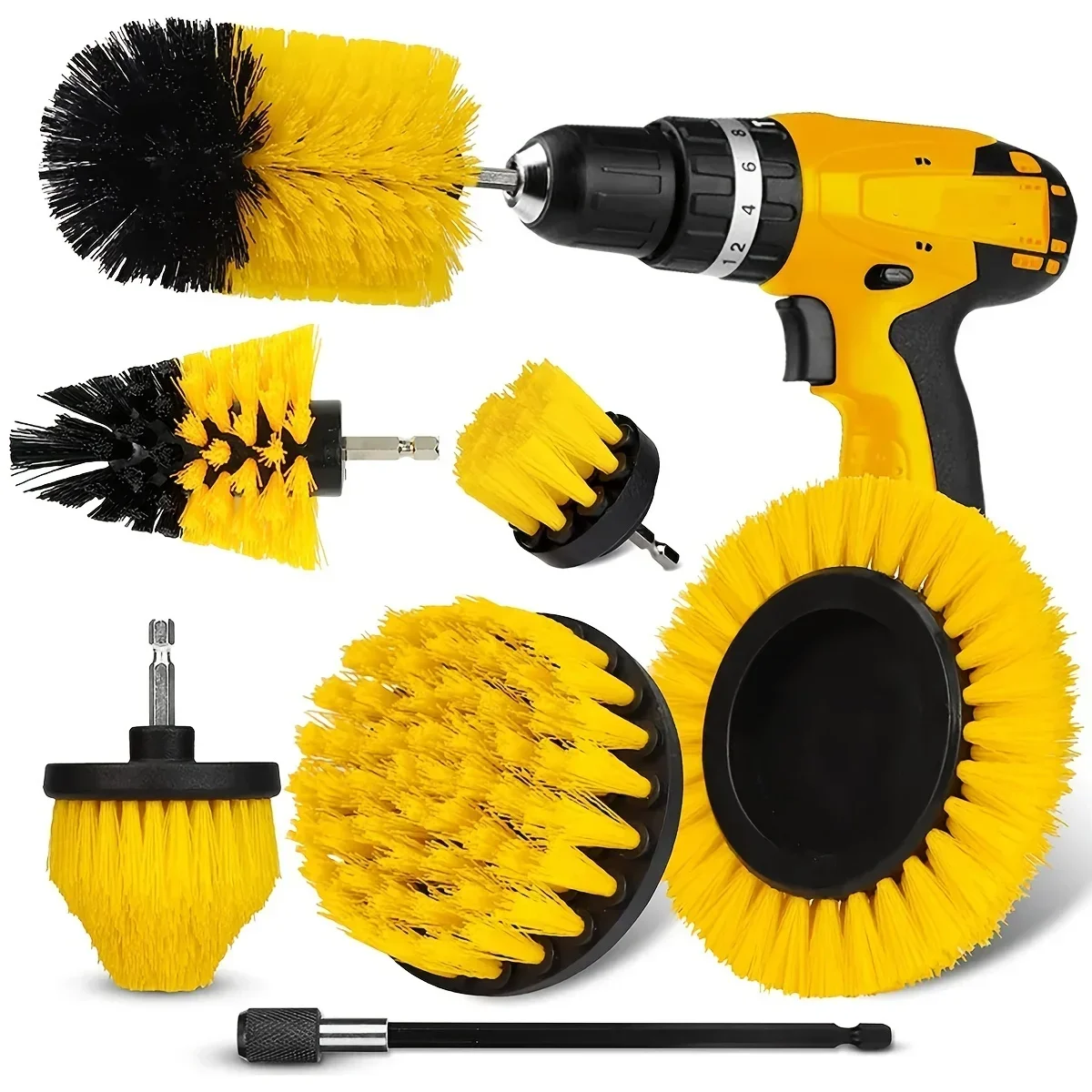 7-Piece Drill Brush Attachment Set